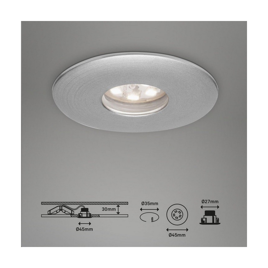 Briloner 7240-039 - SET 3x Lámpara empotrable de baño LED LED/1,8W/230V IP44
