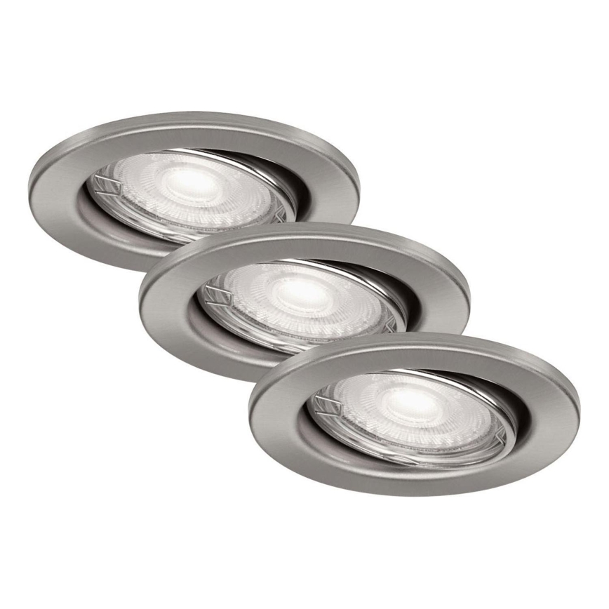 Briloner 7277-032 - SET 3x Lámpara empotrable de baño LED regulable 1xGU10/5W/230V IP23