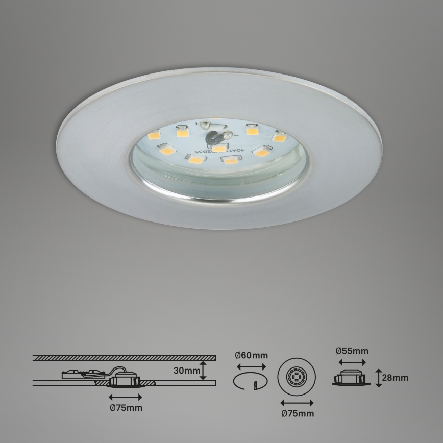 Briloner 7295-019 - Lámpara de techo de baño LED regulable ATTACH LED/6,5W/230V IP44