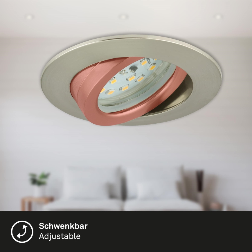 Briloner 7296-012 - Lámpara empotrable de baño LED regulable ATTACH LED/6,5W/230V IP23 cromo mate