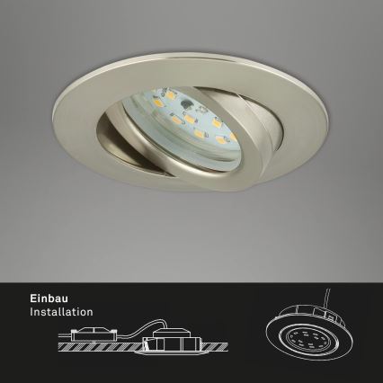Briloner 7296-012 - Lámpara empotrable de baño LED regulable ATTACH LED/6,5W/230V IP23 cromo mate