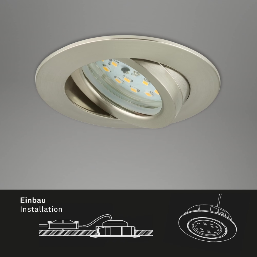 Briloner 7296-012 - Lámpara empotrable de baño LED regulable ATTACH LED/6,5W/230V IP23 cromo mate