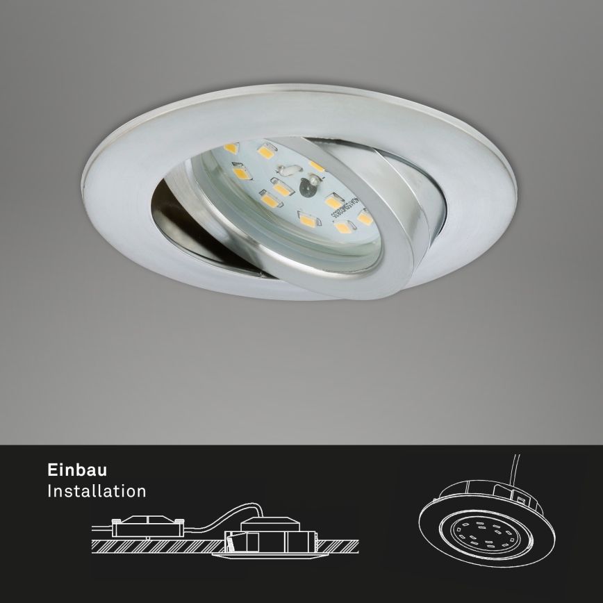 Briloner 7296-019 - Lámpara de baño empotrable LED regulable LED/6,5W/230V IP23