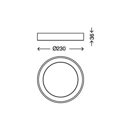 Briloner 7300-012 - Plafón LED LED/18W/230V