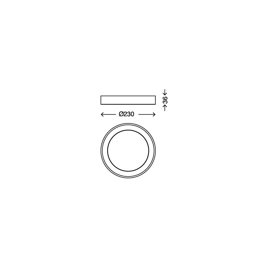 Briloner 7300-016 - Plafón LED LED/18W/230V