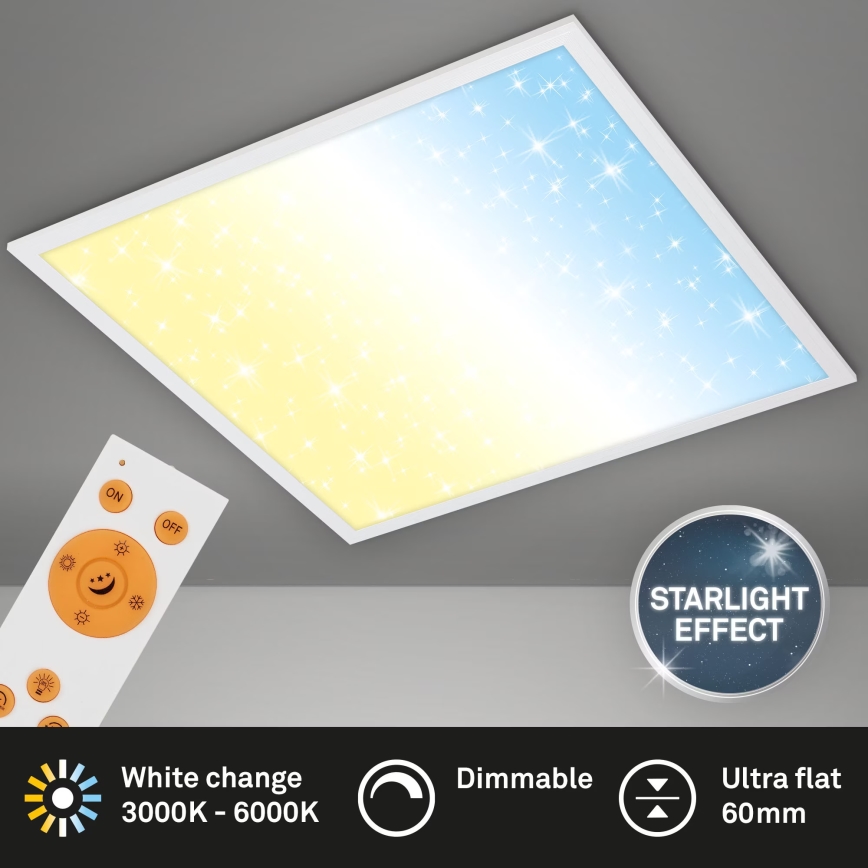 Briloner 7303-016 - Plafón LED regulable STARRY SKY LED/36W/230V 3000-6000K + control remoto
