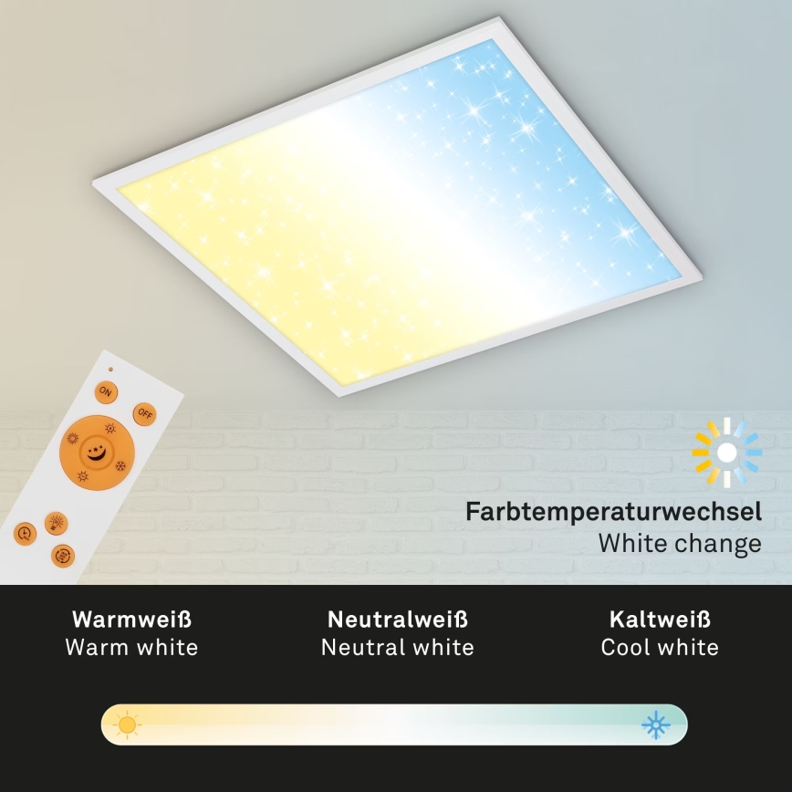 Briloner 7303-016 - Plafón LED regulable STARRY SKY LED/36W/230V 3000-6000K + control remoto