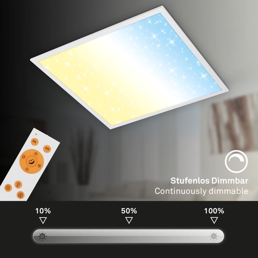 Briloner 7303-016 - Plafón LED regulable STARRY SKY LED/36W/230V 3000-6000K + control remoto