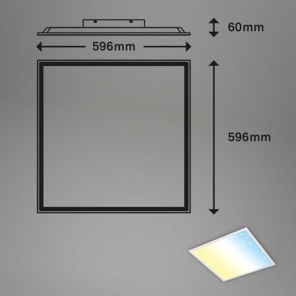 Briloner 7303-016 - Plafón LED regulable STARRY SKY LED/36W/230V 3000-6000K + control remoto
