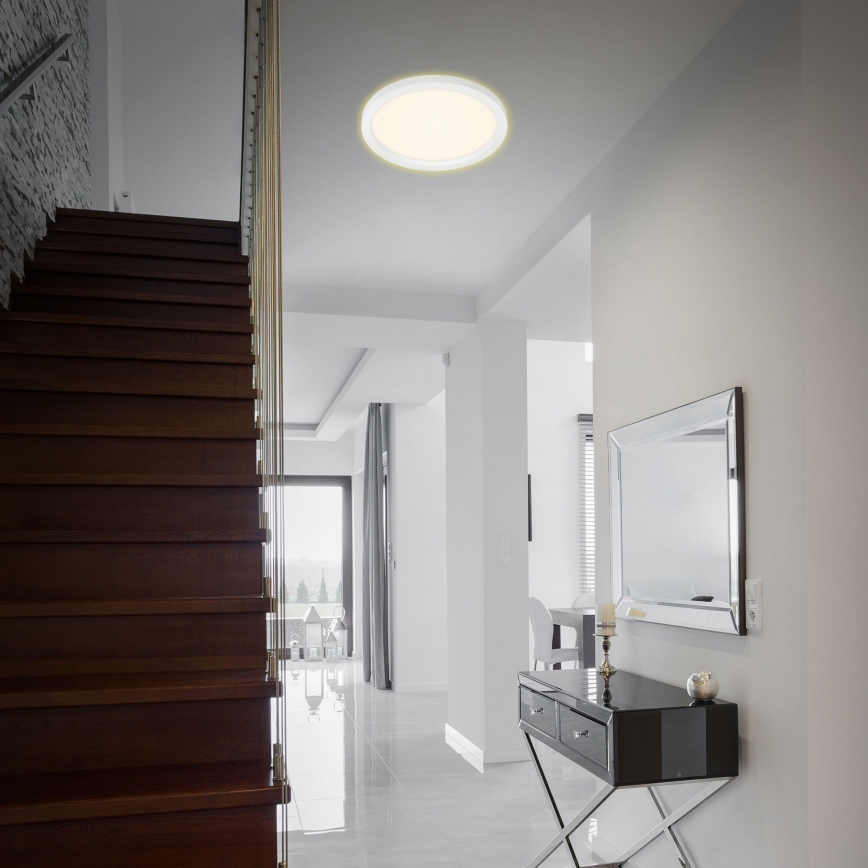 Briloner 7361-016 - Plafón LED CADRE LED/18W/230V diá. 29,7 cm blanco