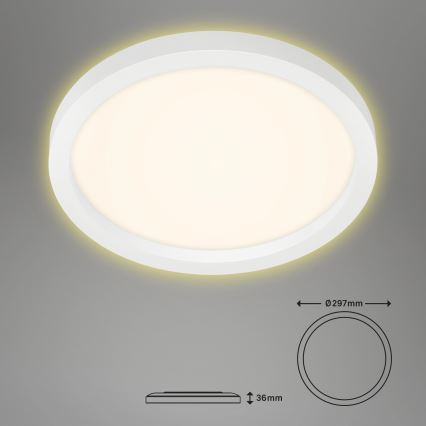 Briloner 7361-016 - Plafón LED CADRE LED/18W/230V diá. 29,7 cm blanco