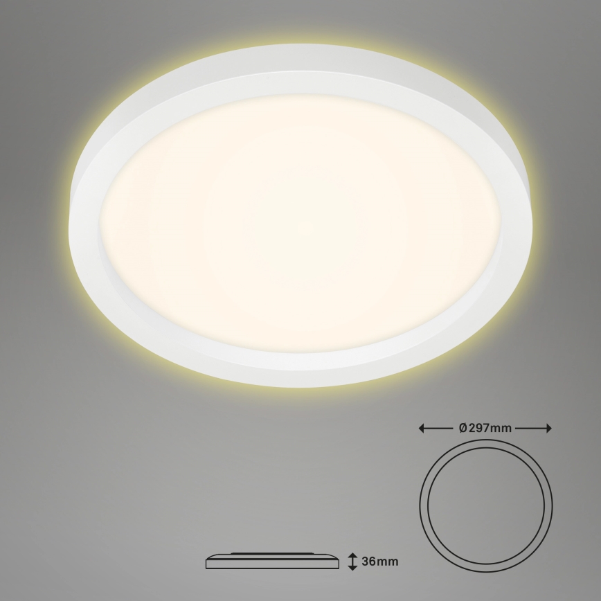Briloner 7361-016 - Plafón LED CADRE LED/18W/230V diá. 29,7 cm blanco