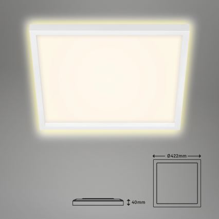 Briloner 7364-016 - Plafón LED CADRE LED/22W/230V 42,2x42,2 cm blanco