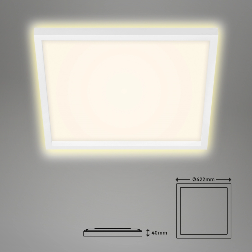 Briloner 7364-016 - Plafón LED CADRE LED/22W/230V 42,2x42,2 cm blanco