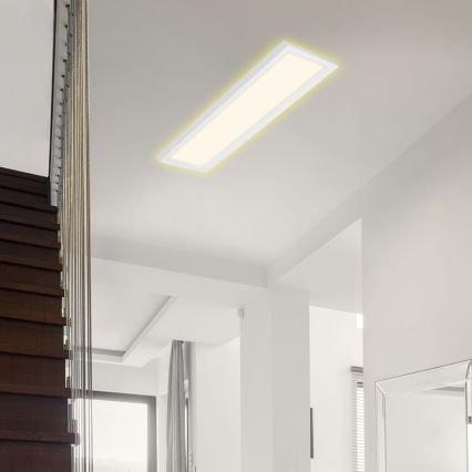 Briloner 7365-016 - Plafón LED CADRE LED/22W/230V 58,2x20,2 cm blanco