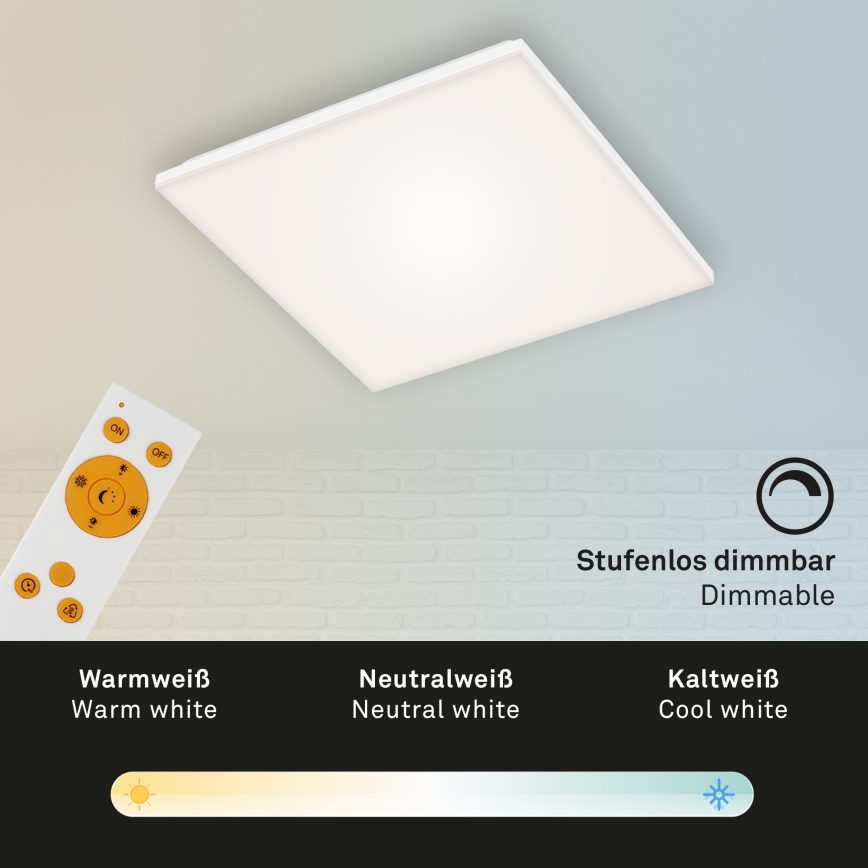 Briloner 7378-116 - Plafón LED regulable FRAMELESS LED/24W/230V 3000-6500K + control remoto