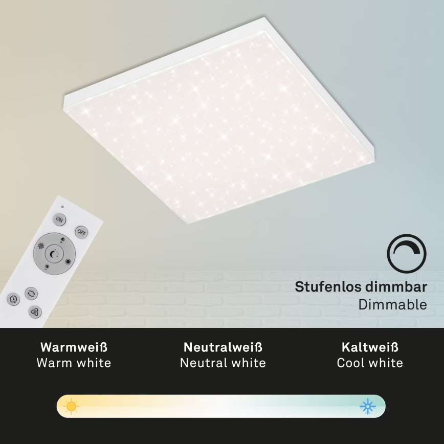 Briloner 7381-116 - Plafón LED regulable STARRY SKY LED/24W/230V 3000-6500K + control remoto