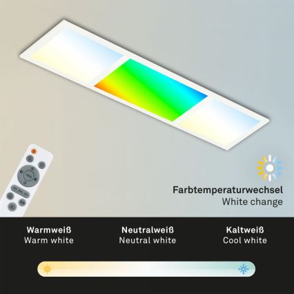 Briloner 7388-016 - Plafón regulable RGBW LED/24W/230V 3000-6500K + control remoto