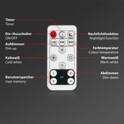 Briloner 7403-016 - Plafón LED regulable SLIM LED/23W/230V 2700-6500K + control remoto