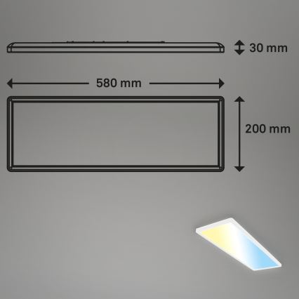 Briloner 7403-016 - Plafón LED regulable SLIM LED/23W/230V 2700-6500K + control remoto
