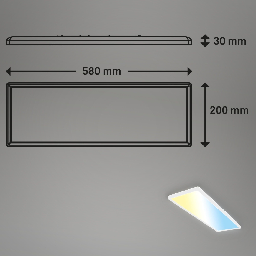 Briloner 7403-016 - Plafón LED regulable SLIM LED/23W/230V 2700-6500K + control remoto