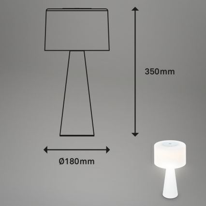 Briloner 7420016 - LED Regulable Recargable táctil exterior lámpara de mesa LED/4W/5V IP44 3000K blanco