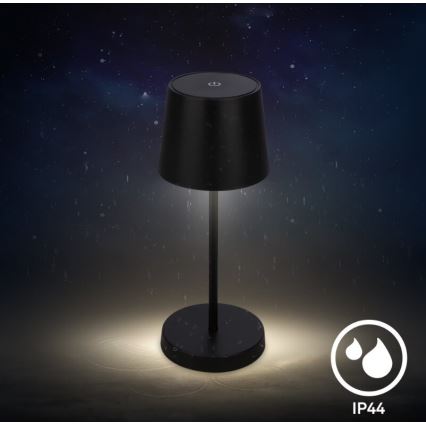 Briloner 7423015 - Lámpara de mesa de exterior LED recargable y regulable LED/2,6W/5V IP44 negro