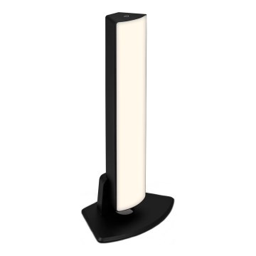 Briloner 7474-015 - LED Lámpara de mesa de exterior recargable táctil regulable 2en1 LED/7W/5V 2x2200 mAh USB 3000K IP44 negro