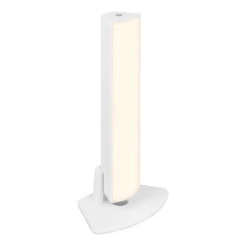 Briloner 7474-016 - LED Lámpara de mesa de exterior recargable táctil regulable 2en1 LED/7W/5V 2x2200 mAh USB 3000K IP44 blanco