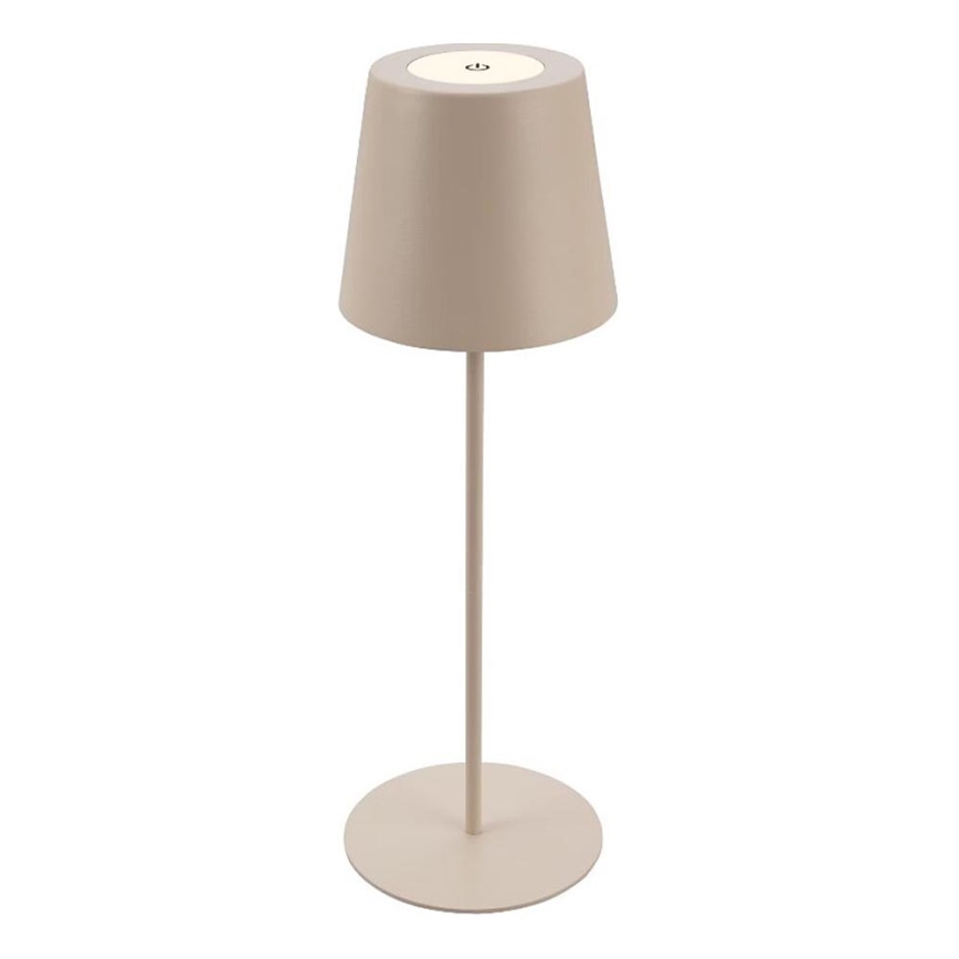 Briloner 7508011 - Lámpara de mesa de exterior LED regulable y recargable 2en1 LED/2,5W/5V IP44 beige