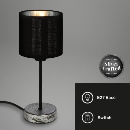 Briloner 7737-014 - Lámpara de mesa SILVER CRAFTED 1xE14/25W/230V