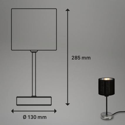 Briloner 7737-014 - Lámpara de mesa SILVER CRAFTED 1xE14/25W/230V