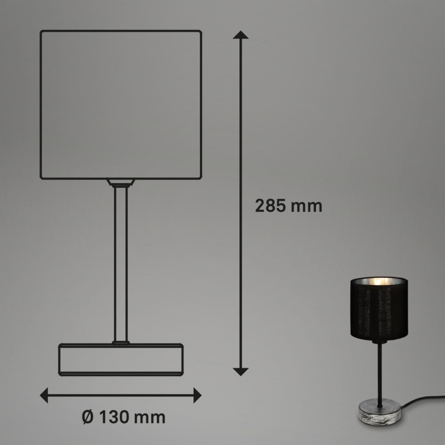 Briloner 7737-014 - Lámpara de mesa SILVER CRAFTED 1xE14/25W/230V