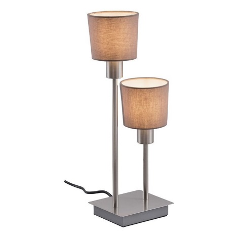 Briloner 7810-022 - Lámpara de mesa TAUPE 2xE14/5,5W/230V