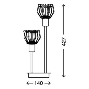 Briloner 7812-025 - Lámpara de mesa NATURE 2xE14/5,5W/230V