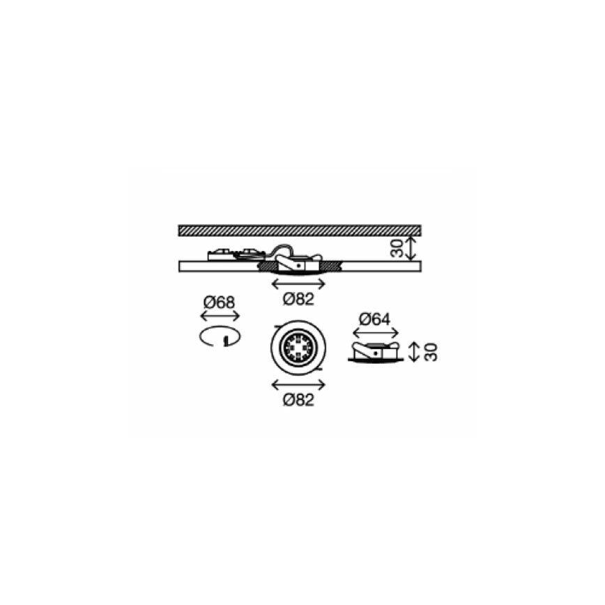 Briloner 8309-019 - Lámpara empotrable de baño LED regulable LED/5W/230V IP23