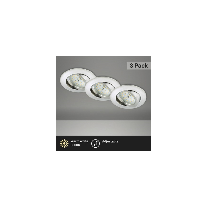 Briloner 8312-039 - SET 3x Lámpara empotrable de baño LED LED/5W/230V IP23