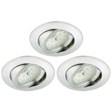 Briloner 8317-039-SET 3x Lámpara empotrable de baño LED regulable LED/5,5W/230V IP23