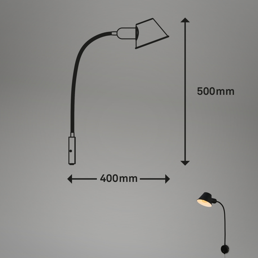 Briloner - Aplique BRELLO 1xE27/10W/230V