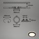 Briloner - JUEGO 3x LED Lámpara de techo para cuarto de baño LED/3W/230V IP44