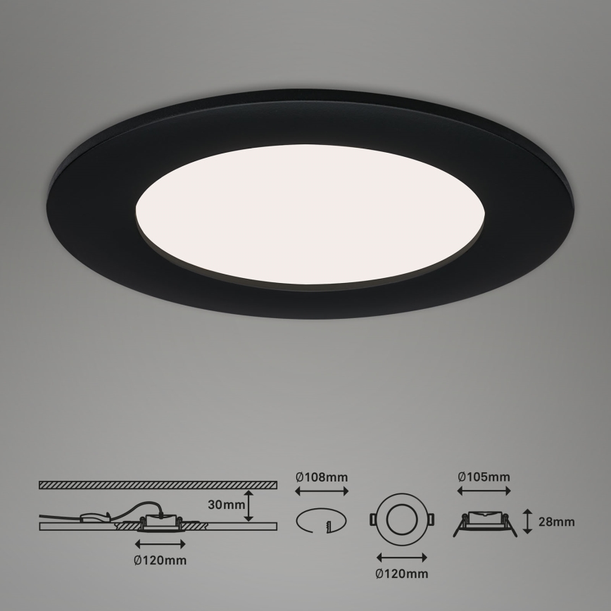 Briloner - JUEGO 3x LED Lámpara de techo para cuarto de baño LED/4,9W/230V IP44