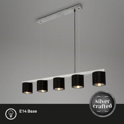 Briloner - Lámpara colgante LURI 5xE14/25W/230V árbol de caucho