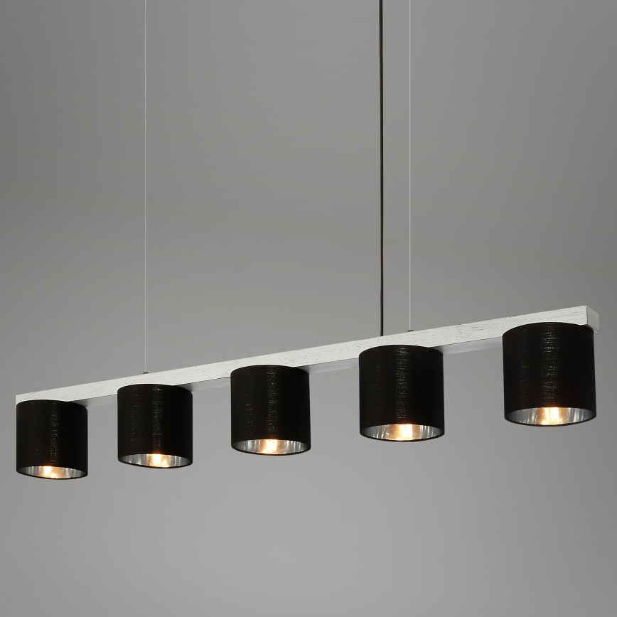 Briloner - Lámpara colgante LURI 5xE14/25W/230V árbol de caucho