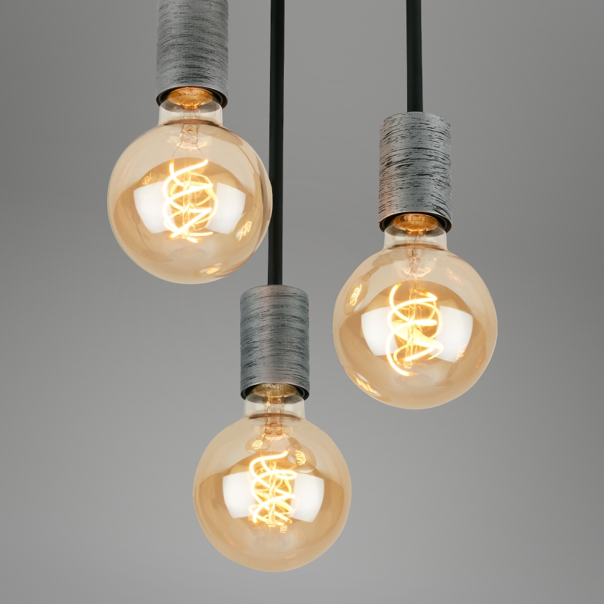 Briloner - Lámpara de araña con cable HENGA 3xE27/60W/230V