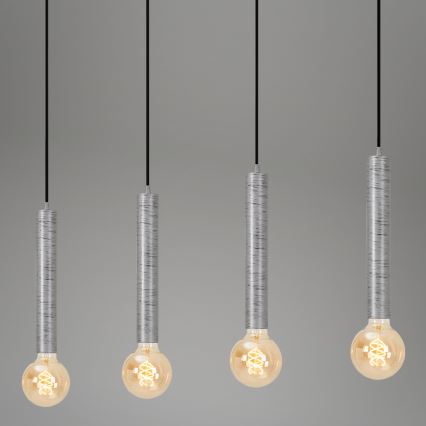 Briloner - Lámpara de araña LONGA 4xE27/60W/230V plata
