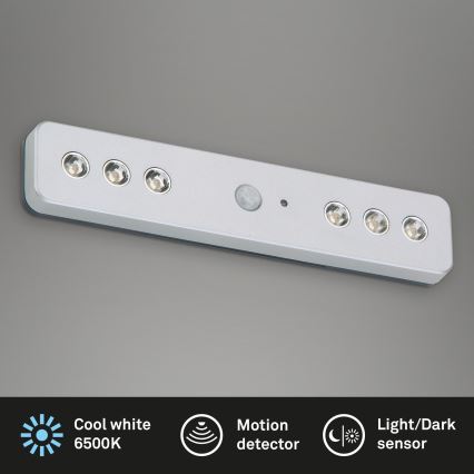 Briloner - Lámpara de orientación LED con sensor LERO LED/0,48W/6xAAA