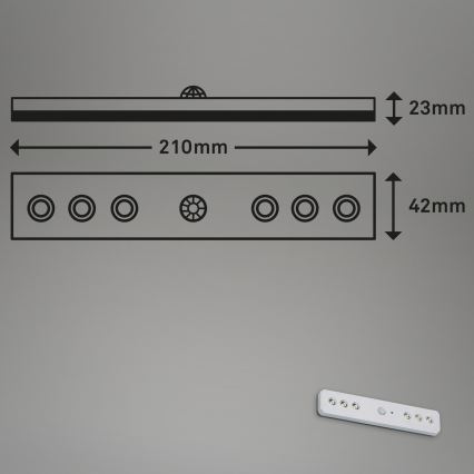 Briloner - Lámpara de orientación LED con sensor LERO LED/0,48W/6xAAA