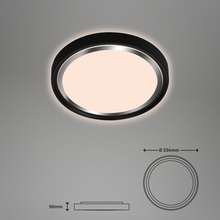 Briloner - Plafón LED KAHIKO LED/15W/230V negro