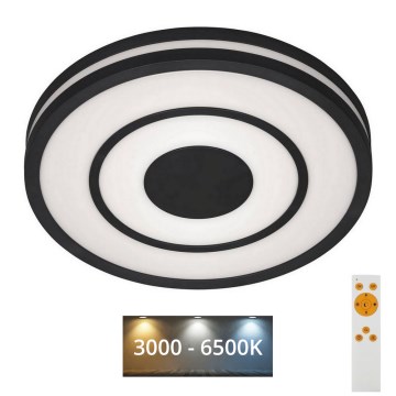 Briloner - Plafón LED regulable RIPPLE LED/24W/230V 3000-6500K + control remoto