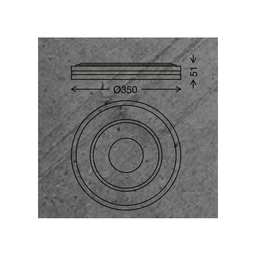 Briloner - Plafón LED regulable RIPPLE LED/24W/230V 3000-6500K + control remoto